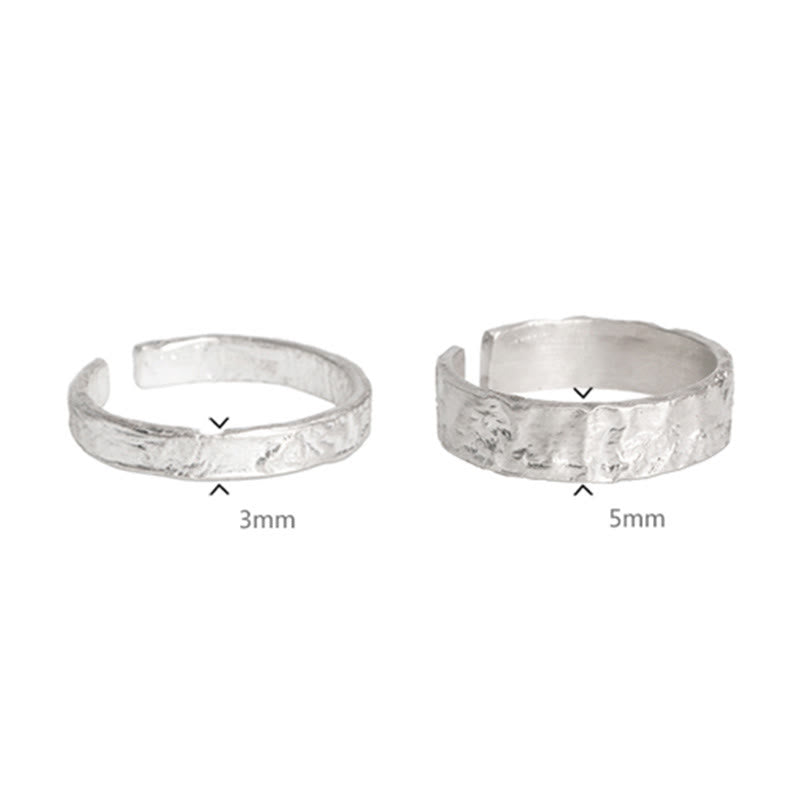 Foviel 925 Sterling Silber Einfaches Design Segen Paar Ring