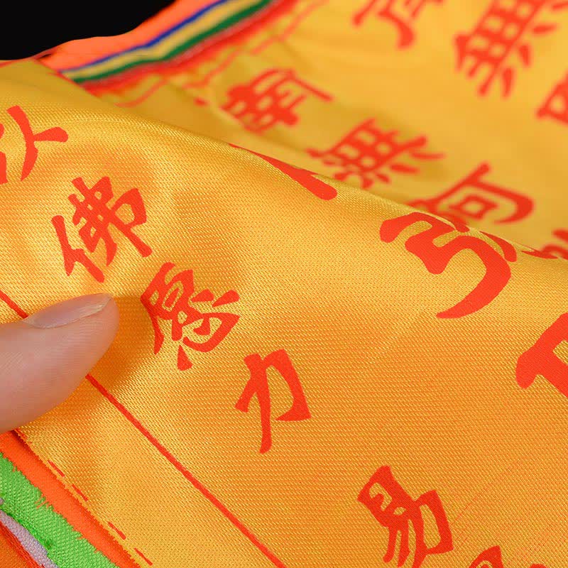Buddha Stones Tibetan 7 Colors Windhorse Letter Auspicious Lotus Outdoor 21 Pcs Prayer Flag TIBETAN PRAYER FLAGS buddhastoneshop 12