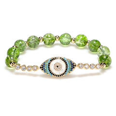 Bracelet Foviel Œil Protecteur en Péridot Naturel pour l'Abondance