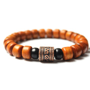 Foviel Tibetan Bone Beads Om Mani Padme Hum Strength Bracelet