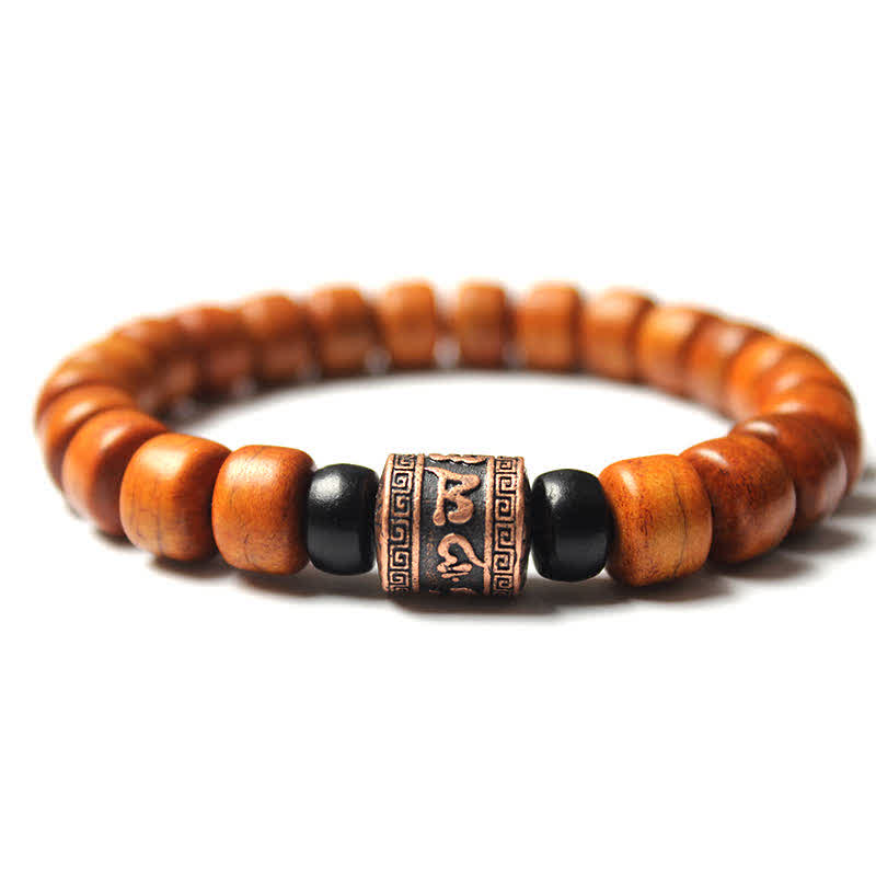 Foviel Tibetan Bone Beads Om Mani Padme Hum Strength Bracelet