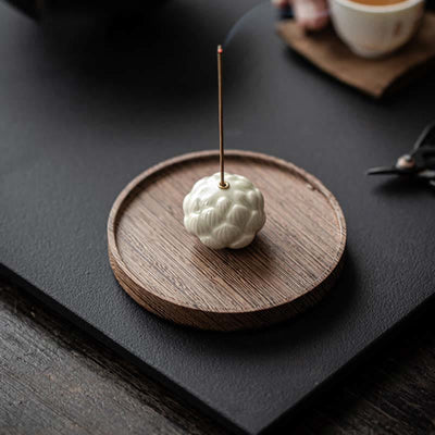 Buddha Stones Mini Lotus Flower Meditation Ceramic Stick Small Incense Burner Decoration Incense Burner BS 7