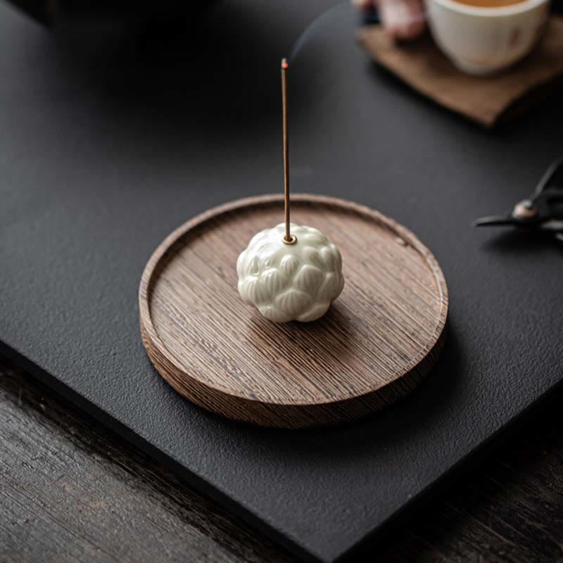 Buddha Stones Mini Lotus Flower Meditation Ceramic Stick Small Incense Burner Decoration Incense Burner BS 7