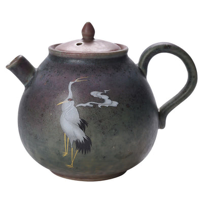 Buddha Stones White Crane Cloud Chinese Gongfu Tea Ceramic Kung Fu Teapot Teapot BS 18