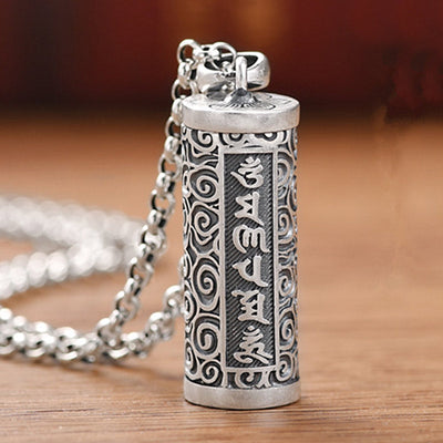 Buddha Stones Six True Words Protection Necklace Pendant Necklaces & Pendants BS Copper