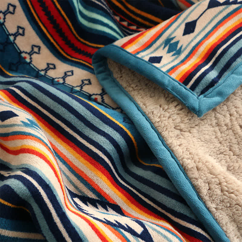 Buddha Stones Geometric Warm Soft Bed Throw Blanket Blanket BS 7
