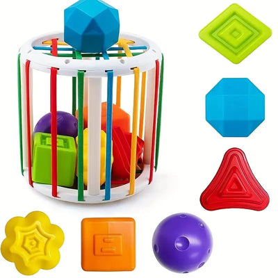 Fidtoy Shape Sorter Toy Montessori Sensory Learning Cube