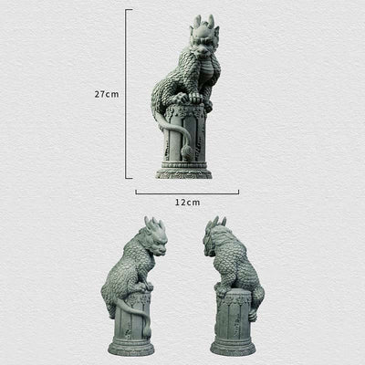 Buddha Stones Feng Shui Standing Sitting Dragon Success Luck Home Decoration Decorations BS 10