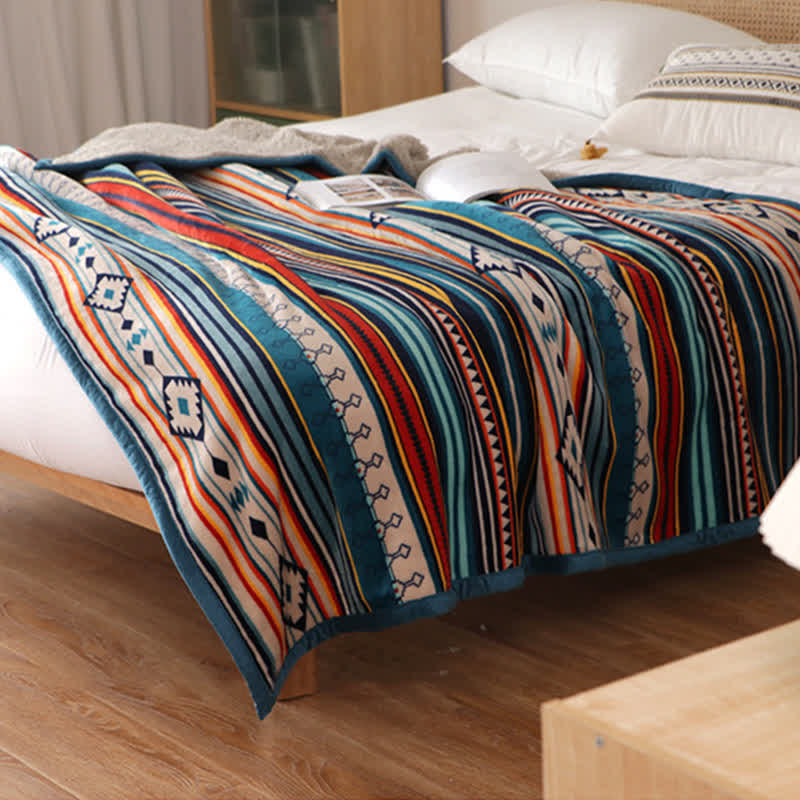 Buddha Stones Geometric Warm Soft Bed Throw Blanket Blanket BS 17