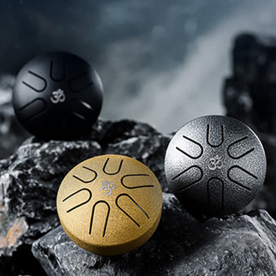 Buddha Stones Mini Steel Tongue Drum 3 Inch Sound Healing Drum Kit Drum Kit BS 14