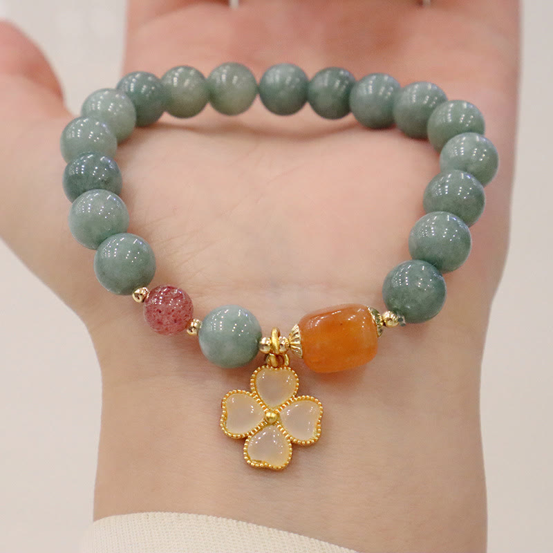 Foviel Bring Good Luck Green Jade Bracelet Bangle Bundle