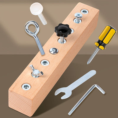 Juego de herramientas de tornillos y tuercas Fidtoy para el aprendizaje STEM y la motricidad fina de los niños pequeños