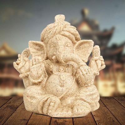 Buddha Stones Ganesh Ganpati Elephant Statue Transformation Home Decoration Decorations BS White