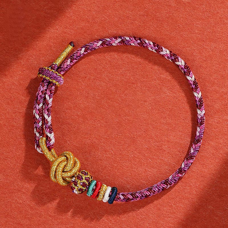 Buddha Stones Handmade Dunhuang Colorful Rope Protection Braid String Bracelet Bracelet BS 9