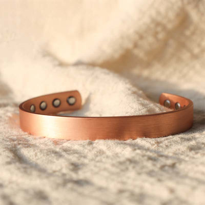 Buddha Stones Vintage Pattern Magnetic Copper Adjustable Cuff Bracelet Bangle Bracelet Bangle BS 2