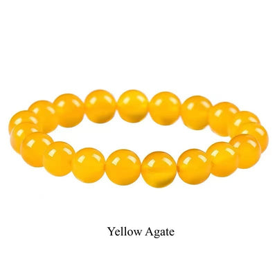 Buddha Stones Natural Stone Quartz Healing Beads Bracelet Bracelet BS 8mm Yellow Agate