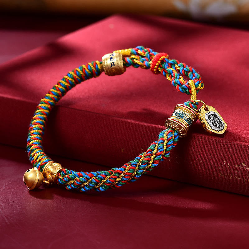 Foviel Tibetische Om Mani Padme Hum Geschnitzte Zakiram Göttin des Reichtums Charm Amulett Armband