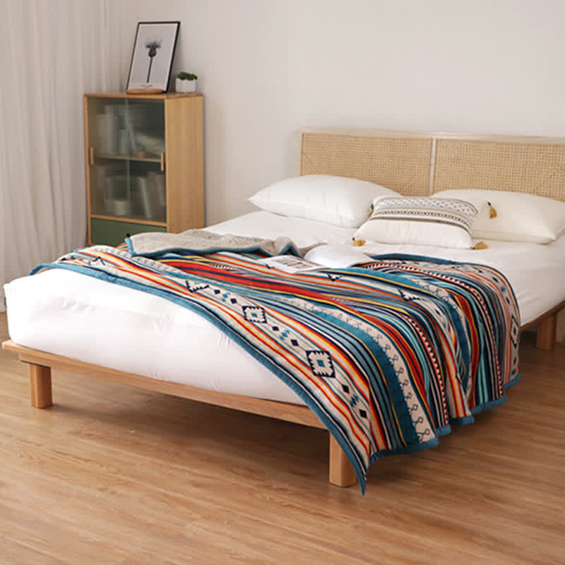 Buddha Stones Geometric Warm Soft Bed Throw Blanket Blanket BS 16