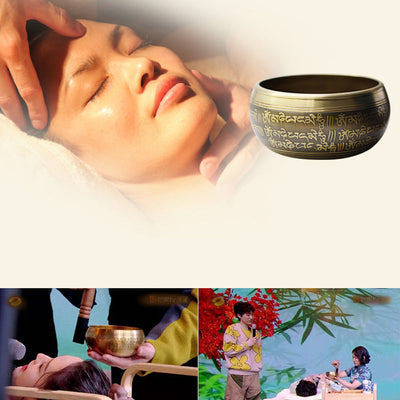 Buddha Stones Tibetan Sound Bowl Handcrafted for Yoga Mindfulness and Meditation Singing Bowl Set Singing Bowl buddhastoneshop 5