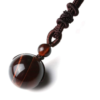 Buddhastoneshop Tibetan Tiger's Eye Protection Necklace