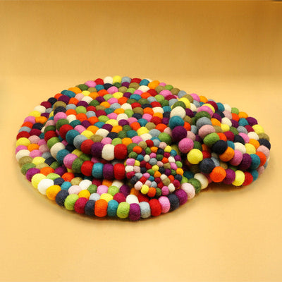 Buddha Stones Tibetan Singing Bowl Handcraft Felted Wool Cushion Decoration Decorations buddhastoneshop 1