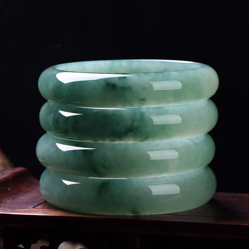 Buddha Stones Jade Abundance Luck Healing Bangle Bracelet Bracelet Cuff Bangle BS 3