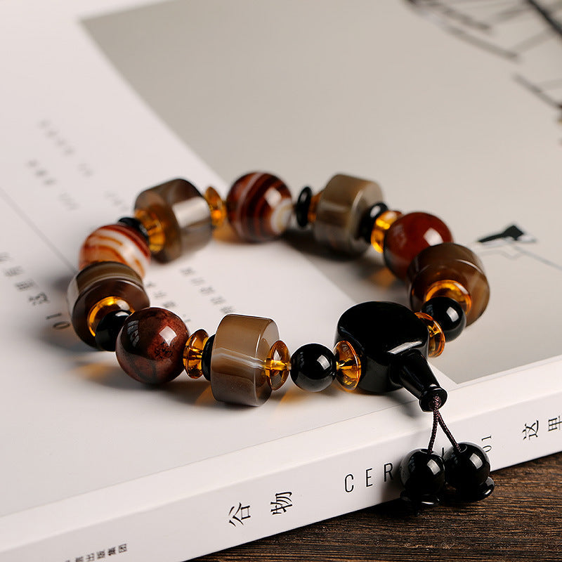 Buddha Stones Natural Sardonyx Luck Bracelet Bracelet BS 3