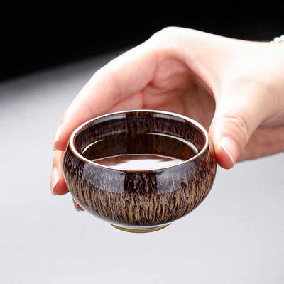 Buddha Stones Small Koi Fish Kiln Change Chinese Jianzhan Ceramic Teacup Kung Fu Tea Cup 60ml Jian Zhan Tea Cup BS 14