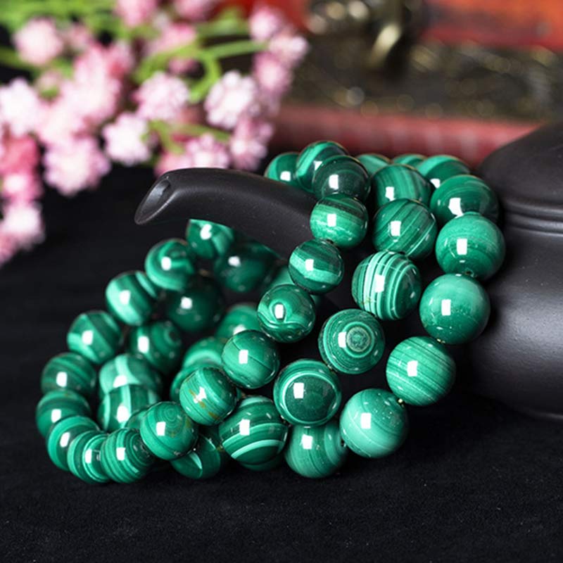 Bracelet de protection et de sérénité en malachite naturelle Foviel