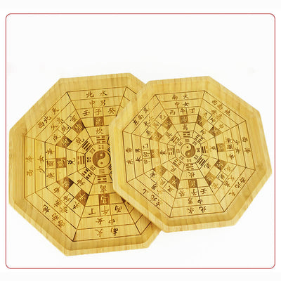 Buddha Stones Feng Shui Bamboo Bagua Map Harmony Energy Map Bagua Map BS 34