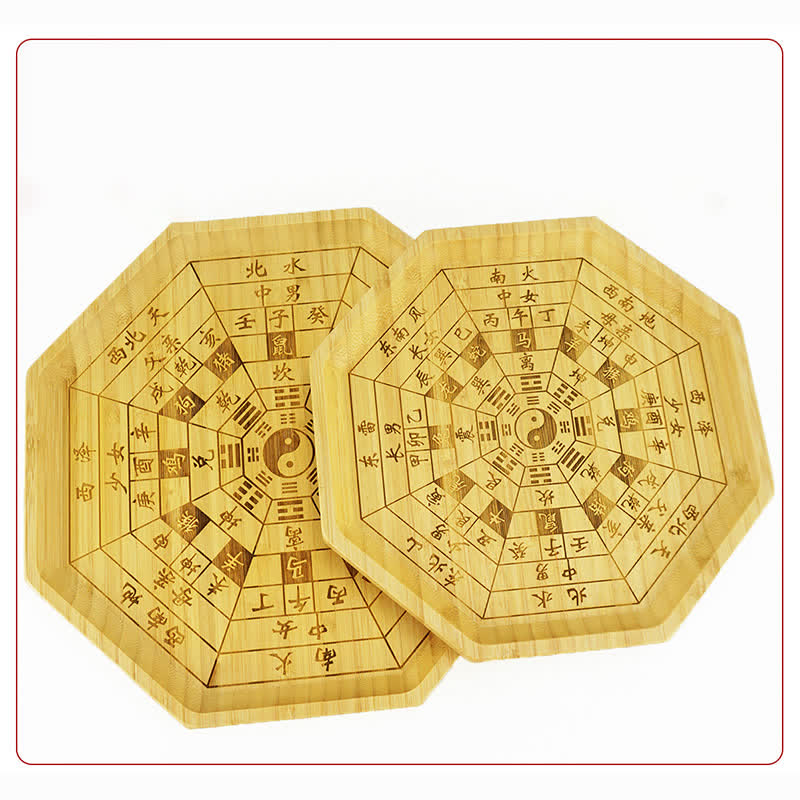 Buddha Stones Feng Shui Bamboo Bagua Map Harmony Energy Map Bagua Map BS 34
