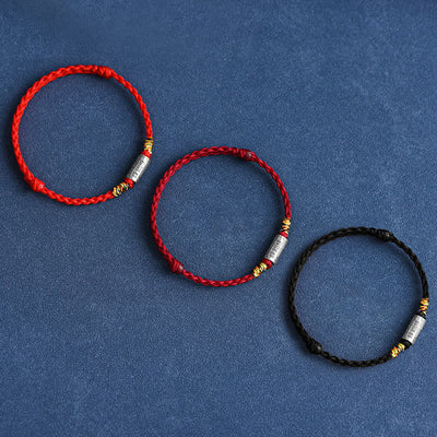 Foviel Handcrafted 925 Sterling Silver Everything Goes Well Design Protection Strength Bracelet Anklet