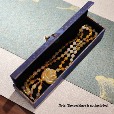 Buddha Stones Necklace Mala Beads Jewelry Storage Box Tassels Gift Box Decorations BS 3