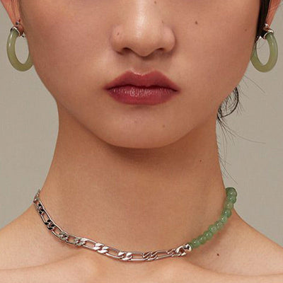 Buddha Stones Round Jade White Jade Prosperity Earrings Earrings BS 3