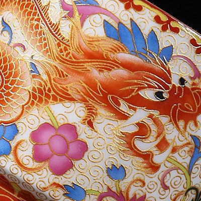 Buddha Stones 2Pcs Dragon Phoenix Ceramic Teacup Kung Fu Tea Cups Cup BS 4