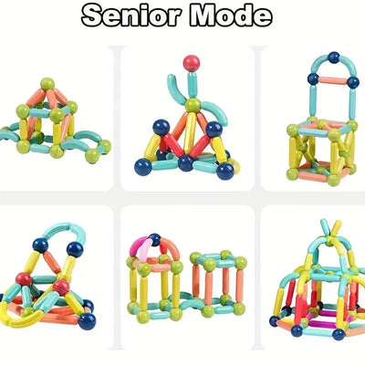 Fidtoy Magnetic Blocks STEM Construction Toy for Kids 3+