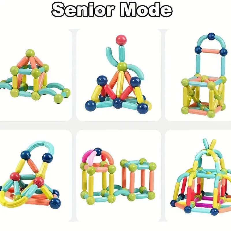 Fidtoy Magnetic Blocks STEM Construction Toy for Kids 3+