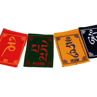 Buddha Stones Tibetan Blessing Windhorse Om Mani Padme Hum Outdoor Car Prayer Flag Decoration Decorations buddhastoneshop 10