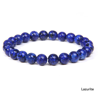 Natural Agate Stone Crystal Balance Beaded Bracelet Bracelet BS Lazurite