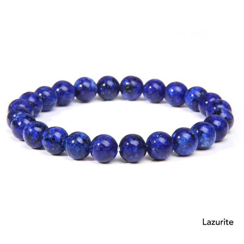 Natural Agate Stone Crystal Balance Beaded Bracelet Bracelet BS Lazurite