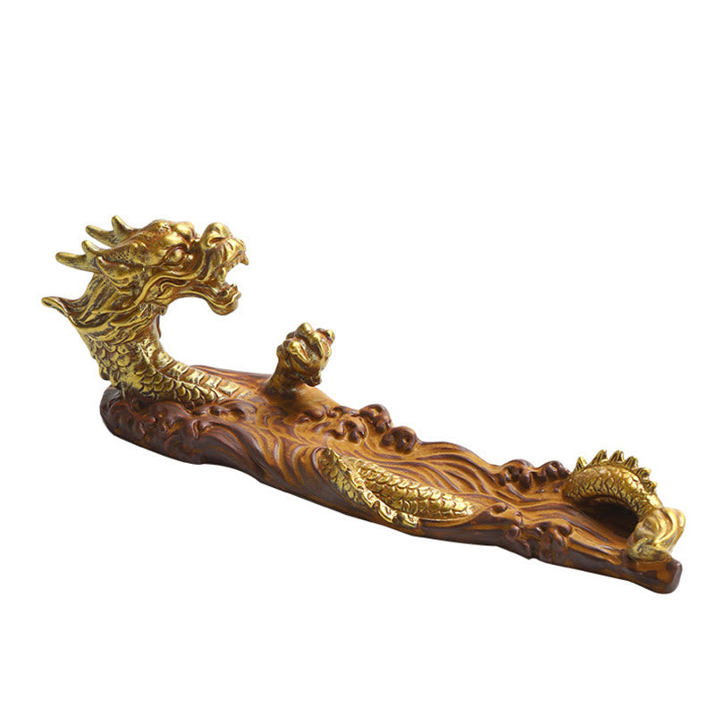 Buddha Stones Dragon Protection Ceramic Stick Incense Burner Decoration Incense Burner BS 10