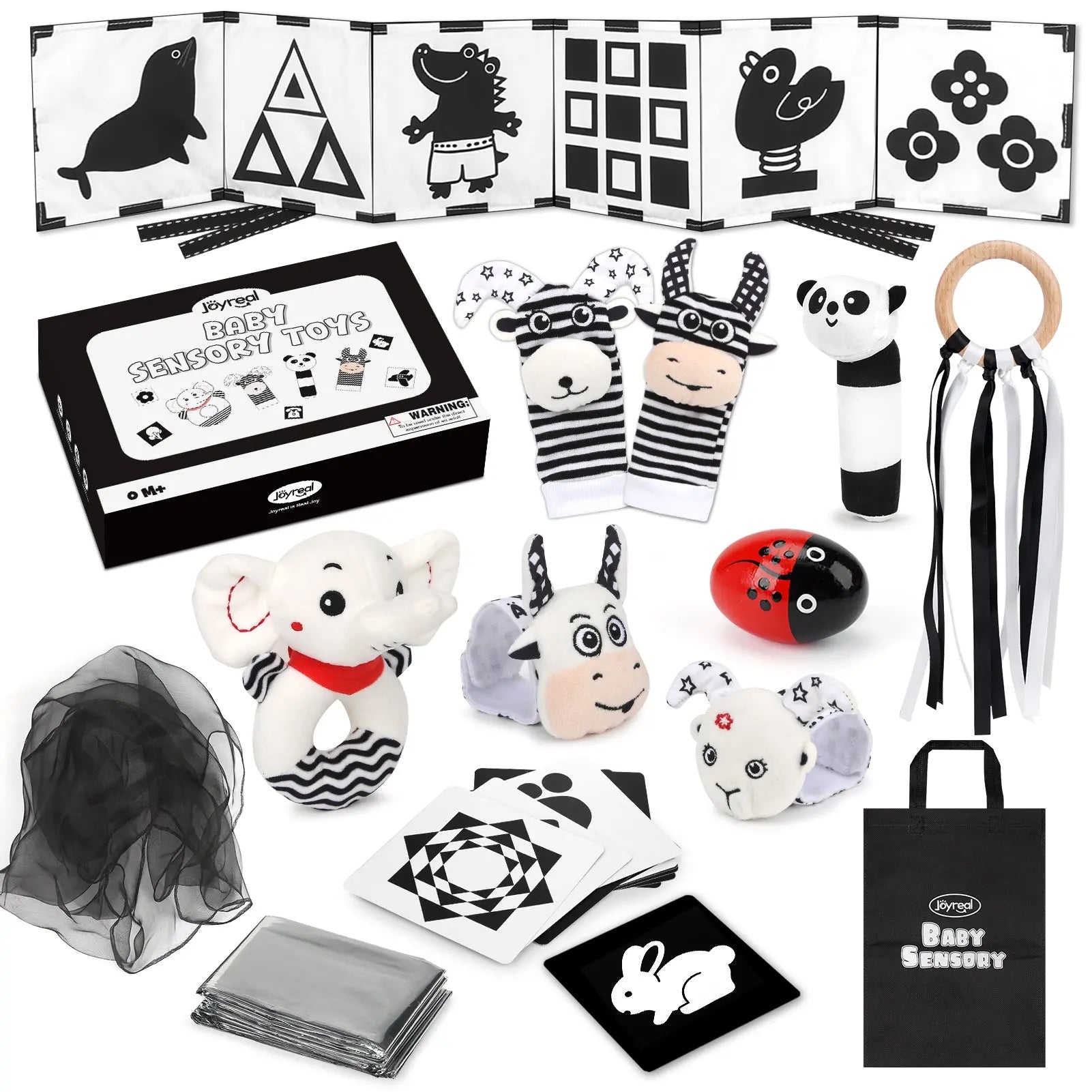 Black & White Sensory Toys for Newborns 0-6M - Early Development Set