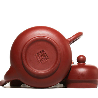 Buddha Stones Vintage Bamboo Peach Blossom Purple Clay Kung Fu Teapot Teapot BS 13