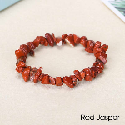 Natural Irregular Shape Crystal Stone Warmth Soothing Bracelet Bracelet BS Red Jasper
