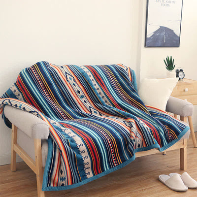 Buddha Stones Geometric Warm Soft Bed Throw Blanket Blanket BS 127cm*152cm