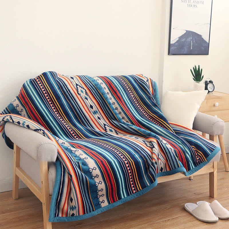 Buddha Stones Geometric Warm Soft Bed Throw Blanket Blanket BS 127cm*152cm