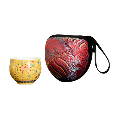 Buddha Stones Lotus Flower Pod Pattern Ceramic Teacup Kung Fu Tea Cup 80ml Cup BS 16