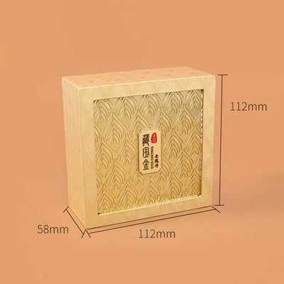 Buddha Stones Retro Jewelry Storage Feather Pattern Box Gift Box Decorations BS 14