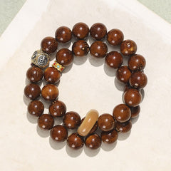 Buddha Stones Tibetan Natural Purple Gold Rat Bodhi Seed Wealth Double Wrap Bracelet Bracelet BS Purple Gold Rat(Wealth♥Blessing)(Wrist Circumference 15cm)
