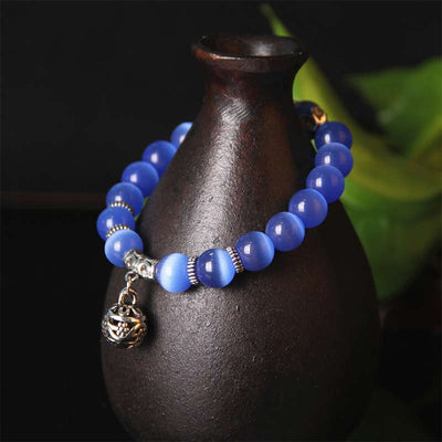 Bracelet porte-bonheur œil de chat tibétain Foviel